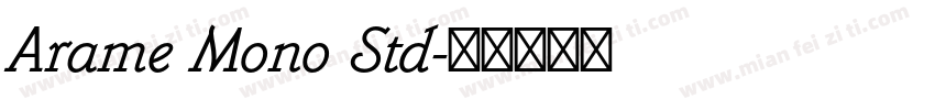 Arame Mono Std字体转换